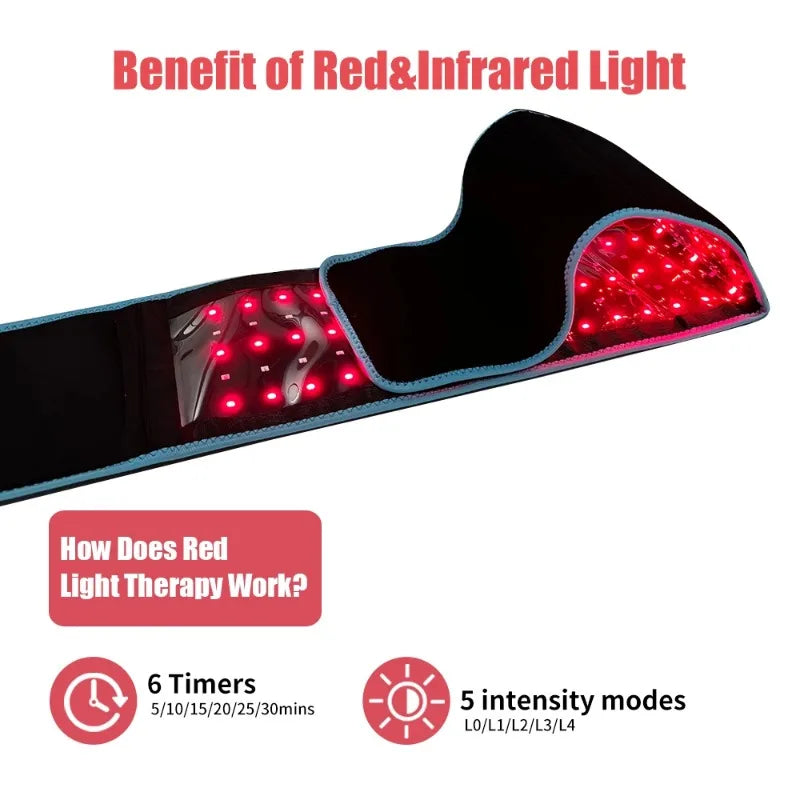 Premium Red Light Therapy Belt – Dual Wavelength (660nm & 850nm)